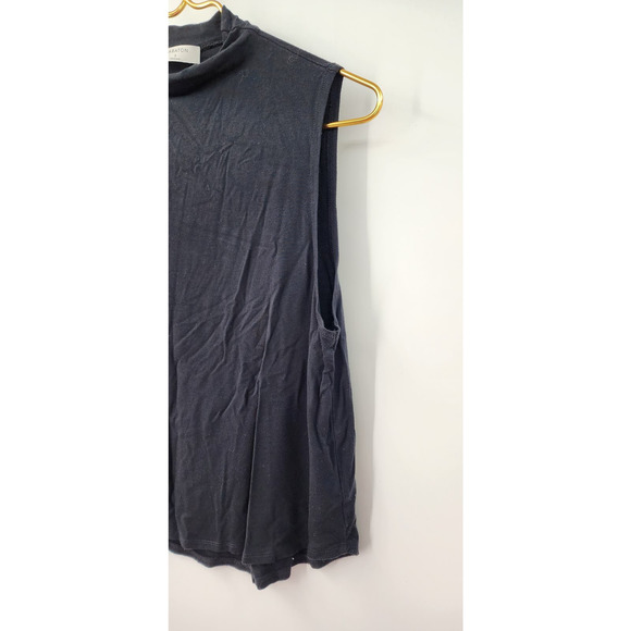 Babaton Plain Black Classic Sleeveless Closet Staple Mock Neck Top Small - Picture 3 of 6